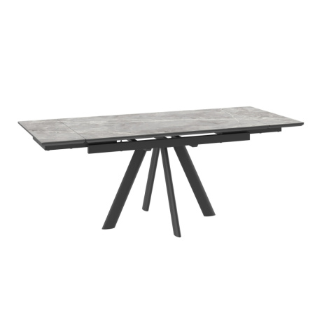 Стол JACK-140, раздвижной 140(30+30)х85, STONE GREY ST CER/ЧЕРНЫЙ JACK 140